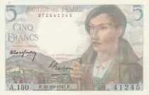 Frankreich 5 Francs - Shepherd - 30-10-1947 - Serial A.150