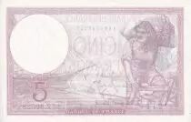 Frankreich 5 Francs - Violet - 14-09-1939 - Serial  Z.62028 - AU - P.79