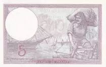 Frankreich 5 Francs - Violet - 28-11-1940 - Serial K.66483 - P.79
