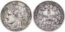 Frankreich 5 Francs, Ceres - 1850 BB Strasbourg - Silver