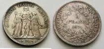 Frankreich 5 Francs  Hercules - 1871 K Bordeaux -Silver