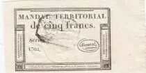 Frankreich 5 Francs 28 Ventose An IV (18.3.1796) - Black seal - UNC