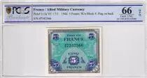 Frankreich 5 Francs Allied Military Currency - Flag - 1944 - PCGS 66 OPQ