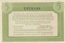 Frankreich 5 Francs Bon de Solidarit&eacute; French family 1941-1942 - XF