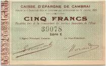 Frankreich 5 Francs Cambrai Caisse d&acute;Epargne