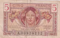 Frankreich 5 Francs French treasury - 1947 - Serial A - VF