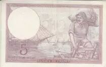 Frankreich 5 Francs Helmeted woman 05-12-1940 Serial K.66990 - VF to XF