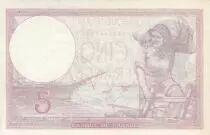 Frankreich 5 Francs Helmeted woman 05-12-1940 Serial K.66990 - VF to XF
