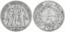 Frankreich 5 Francs Hercules - 3th Republic 1875 K Bordeaux