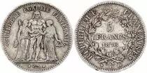 Frankreich 5 Francs Hercules - 3th Republic 1876 K Bordeaux