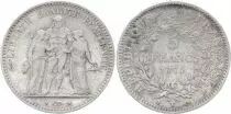 Frankreich 5 Francs Hercules - 3th Republic 1876 K Bordeaux