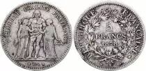 Frankreich 5 Francs Hercules - 3th Republic 1878 K Bordeaux - Silver