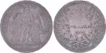 Frankreich 5 Francs Hercules - Second Republic - 1848 A Paris - VF+