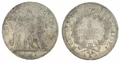 Frankreich 5 Francs Hercules group - An 8 K Bordeaux