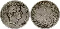 Frankreich 5 Francs Louis-Philippe 1er - 1831 A Paris - Silver - Incuse lettering