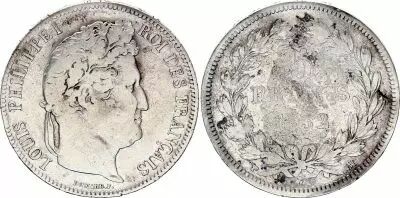 Frankreich 5 Francs Louis-Philippe 1er - 1832 MA Marseille - Silver - Raised lettering