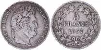 Frankreich 5 Francs Louis-Philippe 1st - 1837 BB Strasbourg - VF