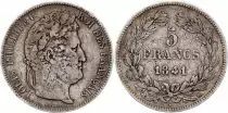 Frankreich 5 Francs Louis-Philippe I - 1841 BB Strasbourg - Silver