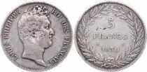 Frankreich 5 Francs Louis-Philippe I - without I - 1830 A Paris - Silver - Incuse lettering