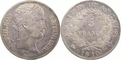 Frankreich 5 Francs Napoleon Empereur - 1813 Q Perpignan