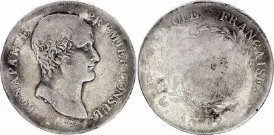 Frankreich 5 Francs Napoleon First Consul - Year 12 M Toulouse - Fine