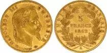 Frankreich 5 Francs Napol&eacute;on III Empereur - 1862 A