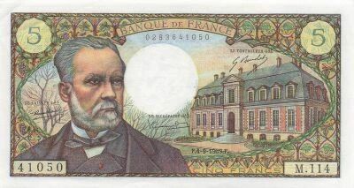 Frankreich 5 Francs Pasteur - 04-09-1969 - S�rie M.114