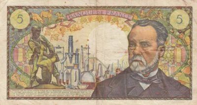 Frankreich 5 Francs Pasteur - 04-09-1969 - Series N.113