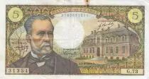 Frankreich 5 Francs Pasteur 04-04-1968 - Serial G.73