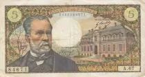 Frankreich 5 Francs Pasteur 07-12-1967 - Serial A.67