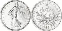 Frankreich 5 Francs Seed Sower - 1963 - Silver