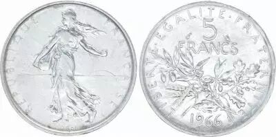 Frankreich 5 Francs Seed sower - 1966