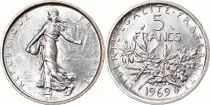 Frankreich 5 Francs Seed Sower - 1969 - Silver