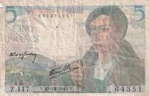 Frankreich 5 Francs Shepherd - 23-12-1943 Serial Z.117 - F.5.05