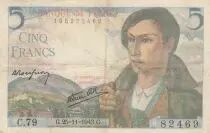 Frankreich 5 Francs Shepherd - 25-11-1943 - Serial C.79