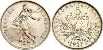 Frankreich 5 Francs Woman sowing seed  - 1987 - KM.926a