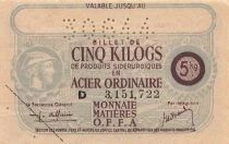 Frankreich 5 Kilograms of Ordinary Steel - OFFA - June 30, 1944