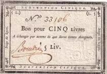 Frankreich 5 Livres Si&egrave;ge de Lyon - 31-08--1793 - number 33106