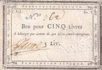 Frankreich 5 Livres Si&egrave;ge de Lyon - 31-08--1793 - number 362