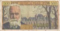 Frankreich 5 NF on 500 Francs - Victor Hugo -  1958 - Serial P.113 - P.137