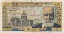 Frankreich 5 NF overprint 500 Francs Victor Hugo - 12-02-1959 - Serial N.122