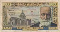 Frankreich 5 NF overprint 500 Francs Victor Hugo - 12-02-1959 - Serial N.122