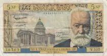 Frankreich 5 NF Victor Hugo - 07-02-1963 Serial V.102 - VF - P.141