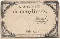 Frankreich 5 Pounds - 10 Brumaire Year II (31.10.1793) - Sign. Mauge - Serial 13401