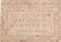 Frankreich 5 Sols - D&eacute;partement de la Charente - 1792