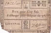 Frankreich 5 sols - Tarn et Garonne - Commune de Puylagarde