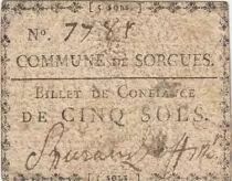 Frankreich 5 sols - Vaucluse - Sorgues - 1792