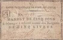 Frankreich 5 Sous - Ain - Pont-de-Veyle - 1792 - XF