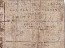 Frankreich 5 Sous - Aisne - Vervins - 1792