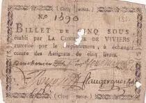 Frankreich 5 Sous - Ard&egrave;che - Viviers - 1792